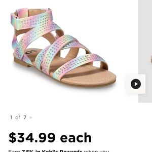 Girls Rainbow Sandals